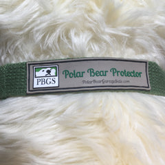 Polar Bear Protector green hemp dog collar