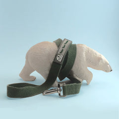 Polar Bear Protector green hemp leash